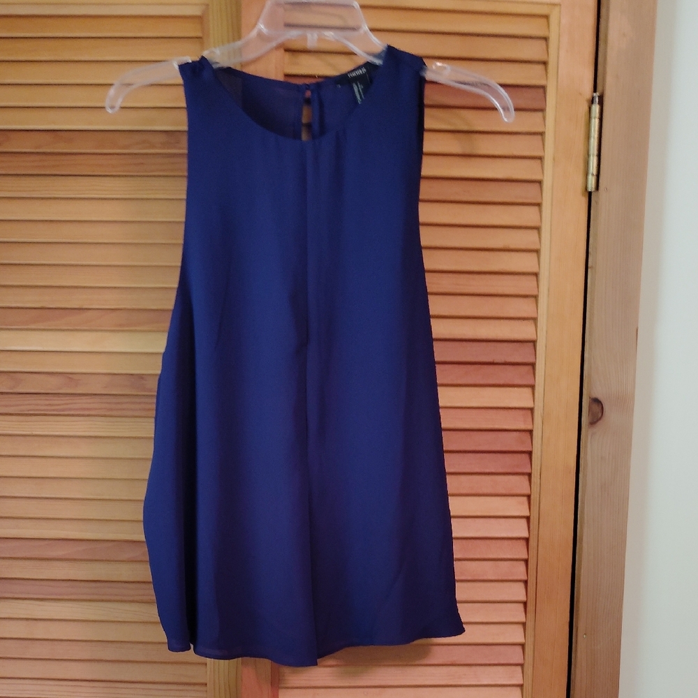 Forever 21 Blue Sleeveless Tank Top